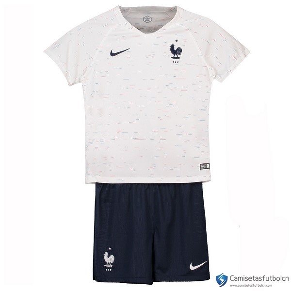 Camiseta Seleccion Francia Niño Segunda equipos 2018 Blanco